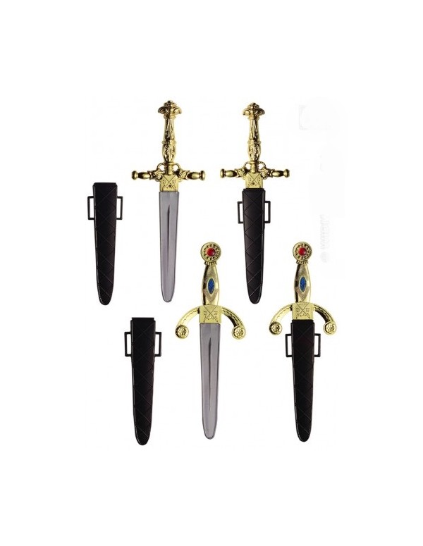 Pugnale Con Manico Oro E Fodero 26cm... Pugnale Con Manico Oro E Fodero 26cm...