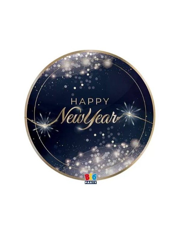 Piatti Dolce Happy New Year Glamour 18cm Conf. 6pz