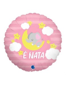 Pink Round Mylar "e' Nata"...
