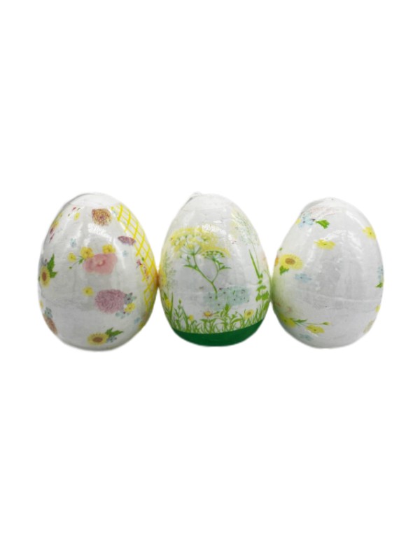 Uovo Polistirolo Decorazione Pasqua 9cm Assortito