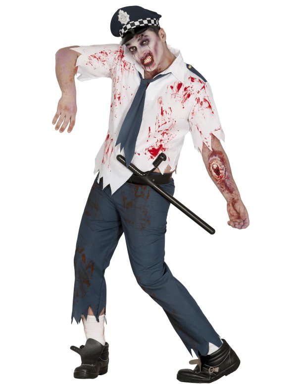 Costume Halloween Adulto Poliziotto Zombie