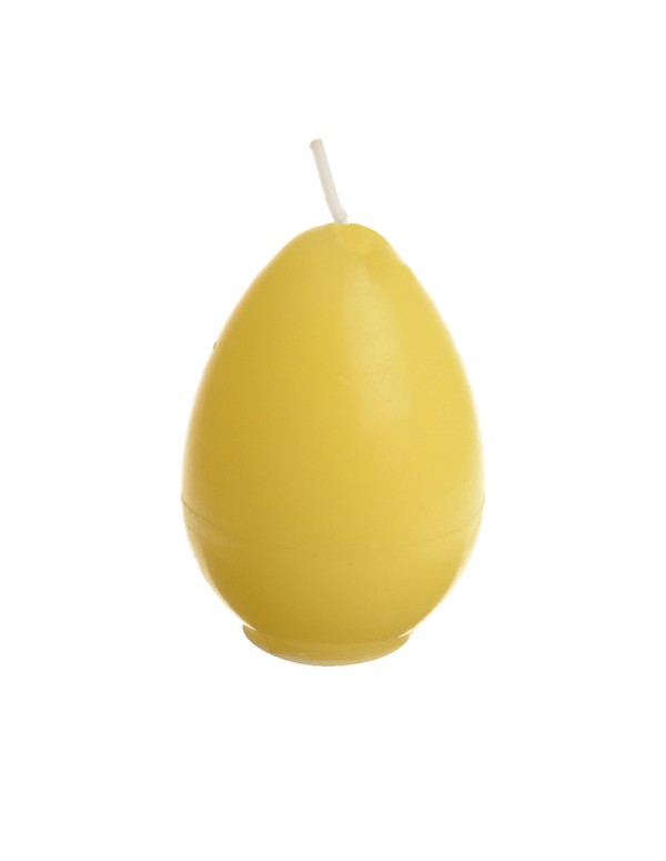 Candela Decorazione Pasqua Uovo Giallo 6,4cm