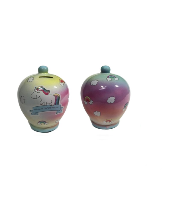 Salvadanaio In Ceramica Unicorno Virca