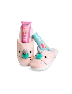Set Bagno Pantofole Unicorno E Gel Bagno Profumato