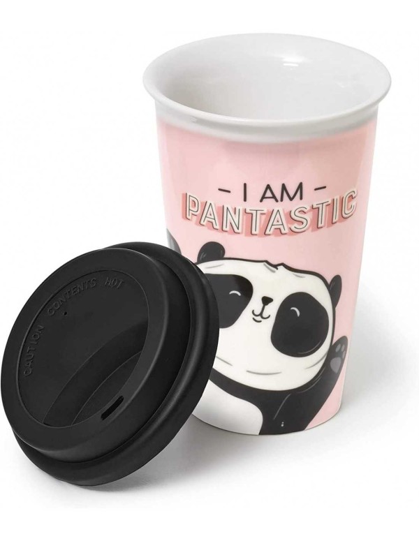 Tazza Termica Tu Vuò Fà L'Americano Ceramica Panda Legami