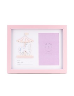 Cornice Fotografica Hello Baby Girl Con Campi Nome E Data Rosa