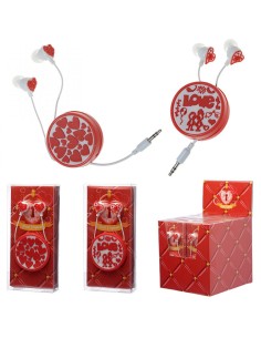 Ebud Earphones With Heart Shape Valentine's Winder