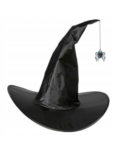 Shapeable Witch Hat In Satin With Spider Halloween Costumes