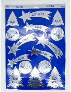 Christmas Silver Stickers Wishes