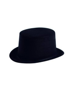 Black Velvet Top Hat 11cm -...