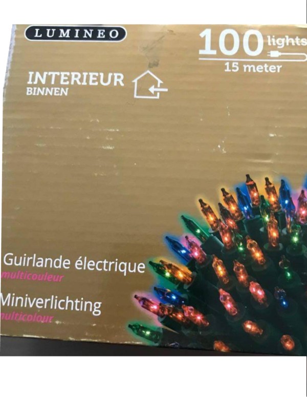Serie Luci Natale 100 Luci Multicolore 15m