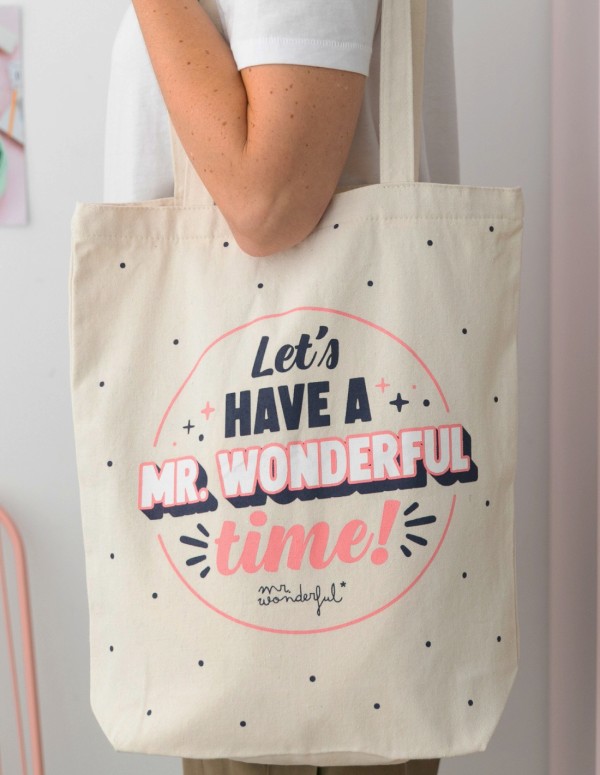 Don't Worry Be Wonderful Canvas Shopper Bag