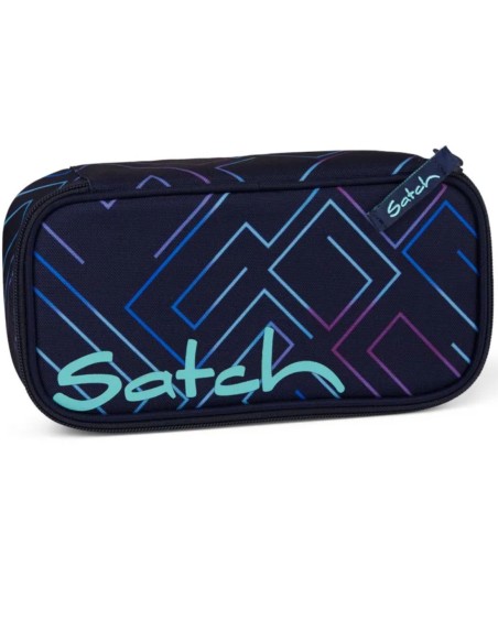 Satch Extra Double Compartment Pen Case Purple Laser