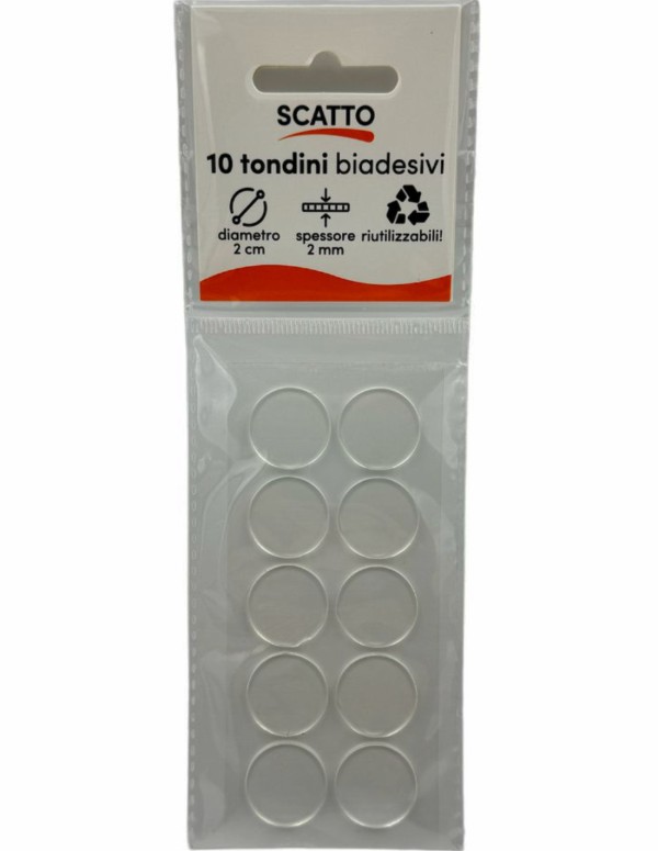 Set Tondini Nano Biadesivi 10pz