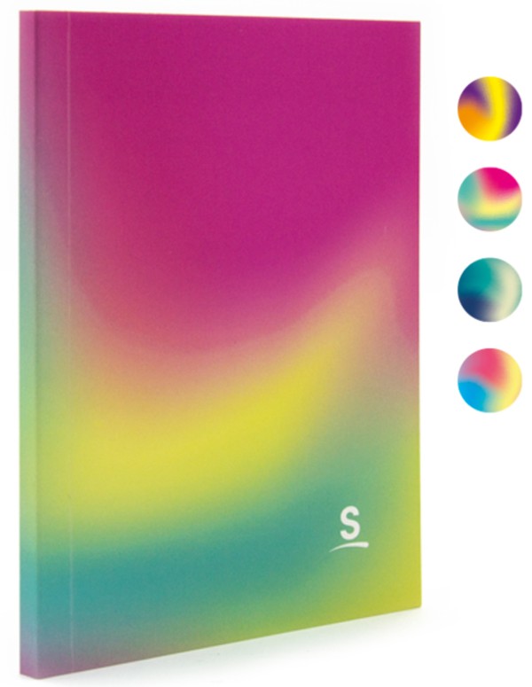 A5 Maxi Notebook with Multicolored Blank Sheets