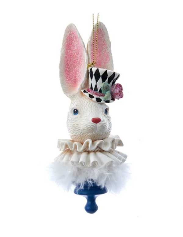 Addobbo Albero Di Natale Disney Bianconiglio Alice Nel Paese Delle Meraviglie 16,5cm