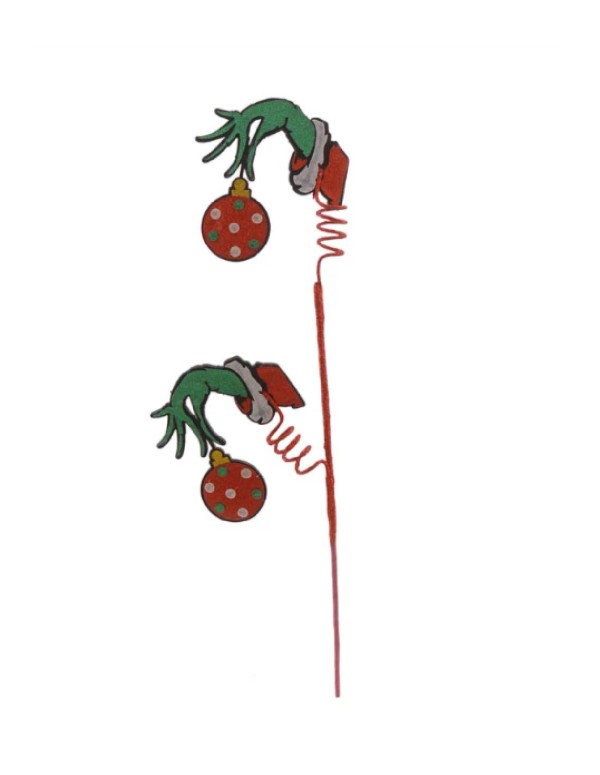 The Grinch Hands Branch Xmas Decoration