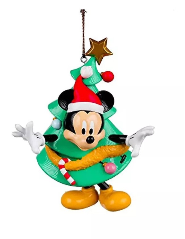 Addobbo Albero Di Natale Disney Topolino Vestito Da Albero 3D 10cm