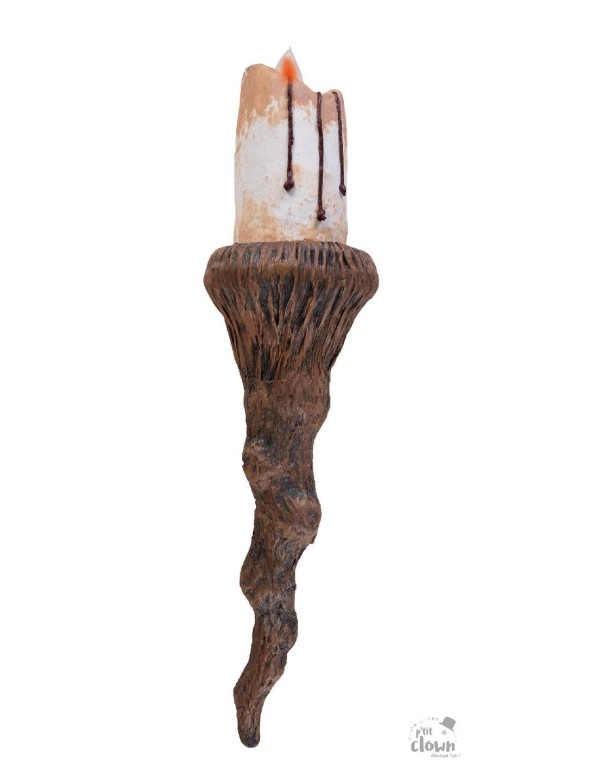 Decorazione Di Halloween Torcia Con Candela Finta 50cm