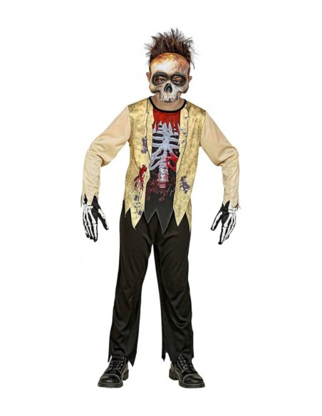 Costume Halloween Scheletro Zombie 11/13 Anni
