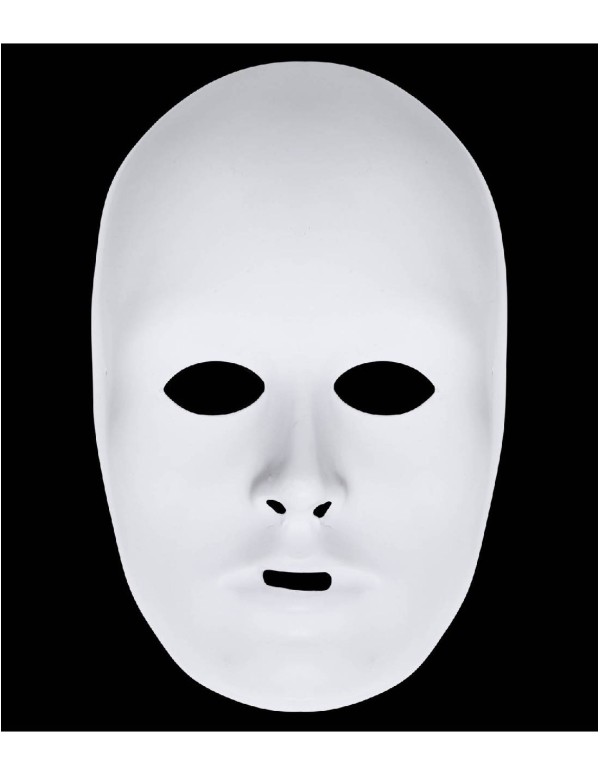 Maschera Di Halloween Carnevale Bianca Da Dipingere