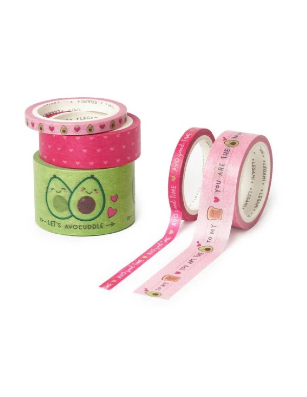 Set Of 5 Adhesive Paper Tapes Avocado...