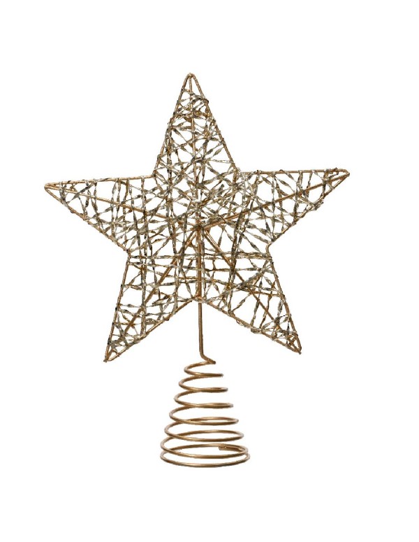 Puntale Albero Di Natale Stella In Ferro h23cm