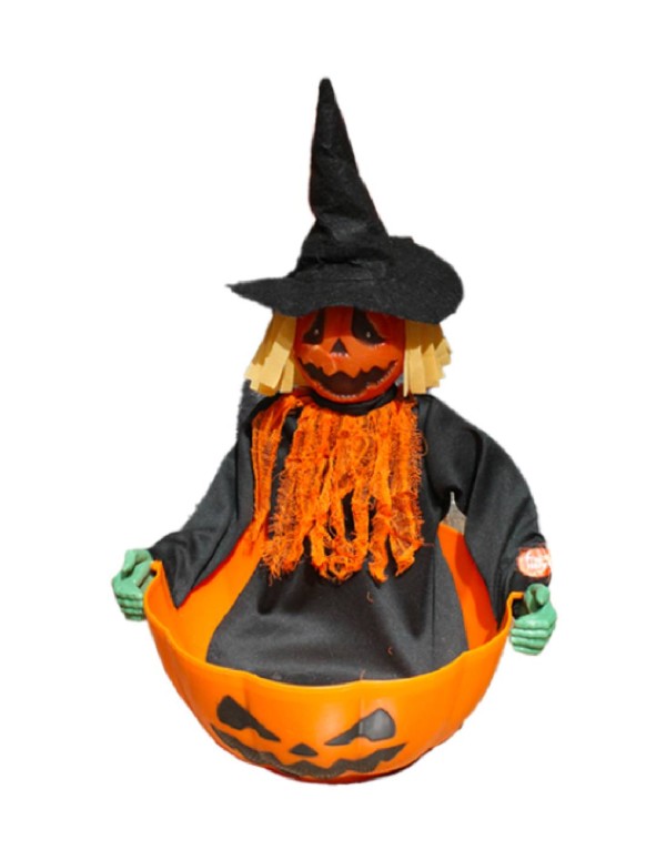Pumpkin Decoration For Candy With Sound And Movement Halloween