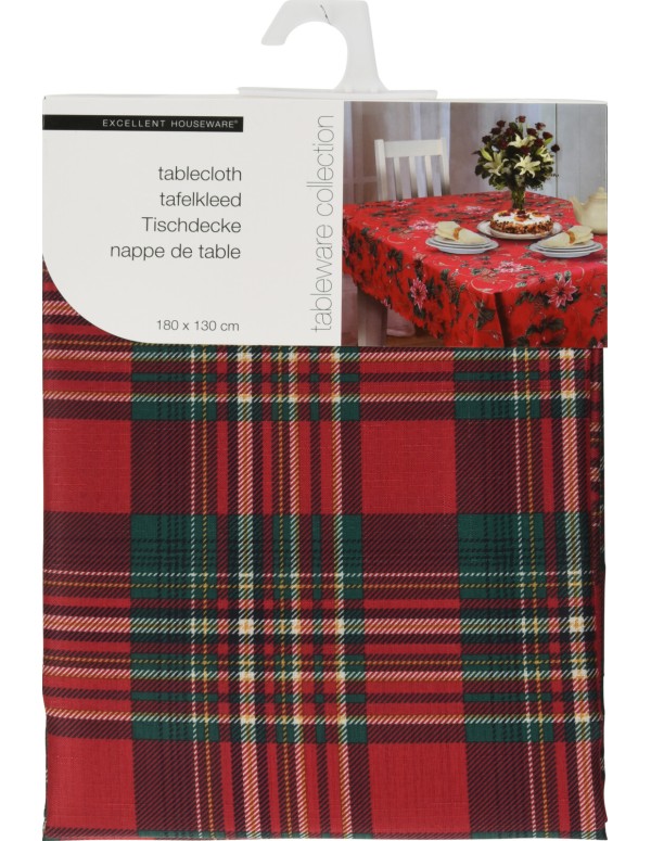 Tovaglia Natalizia 130x180cm Tartan