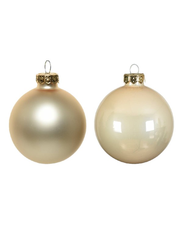 Pallina Albero Di Natale In Vetro Perla 10cm Prodotto Assortito