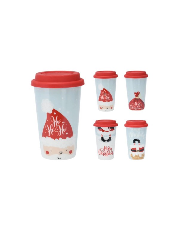 Cup American Christmas Glass 400ml Assorted Product