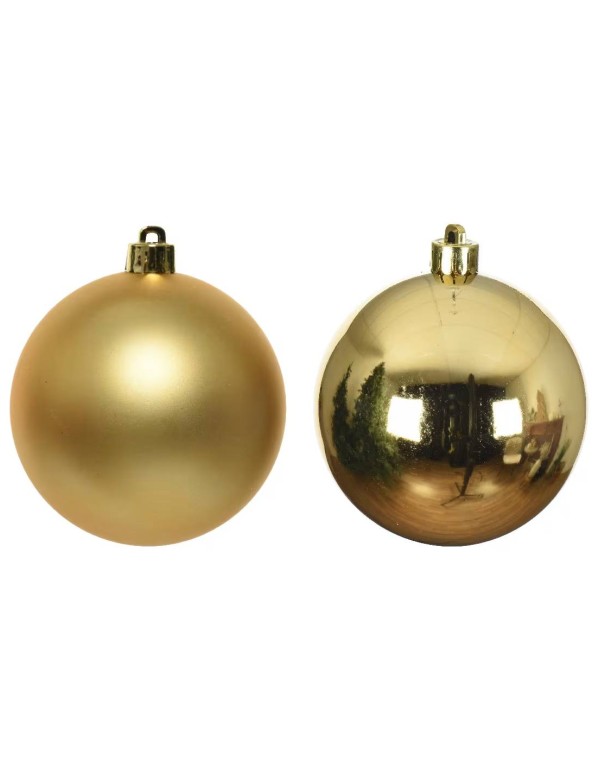 Pallina Albero Di Natale In Vetro Oro 10cm Prodotto Assortito