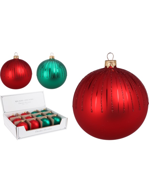 Christmas Tree Ball With Glitter 8cm Product Assorted