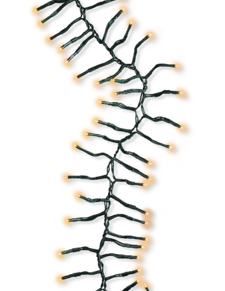 Serie Luci Di Natale Cluster Twinkle Luce Calda Oro Rosato 680 LED 9m