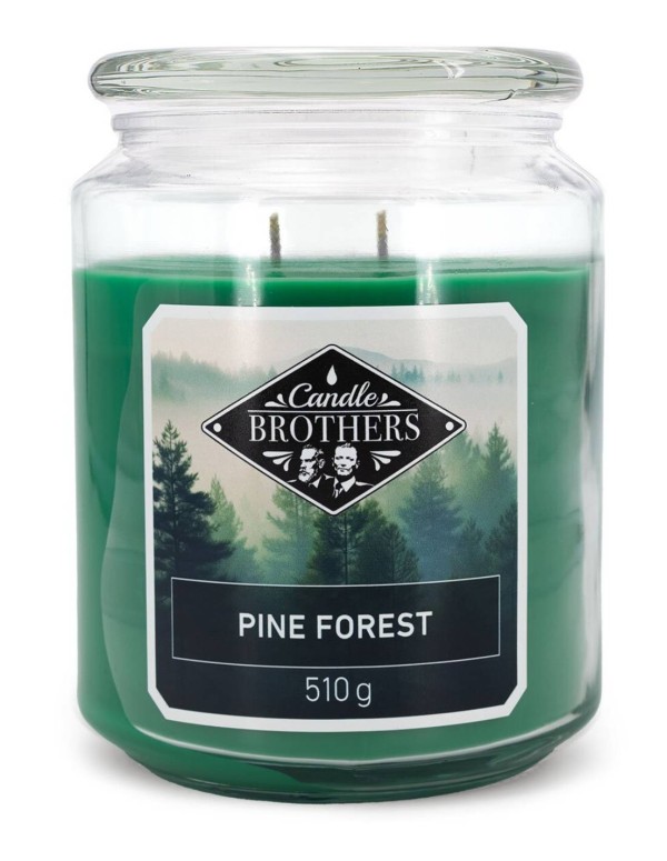 Candela Profumata In Vetro Candle Brothers 510gr - Foresta Di Pini