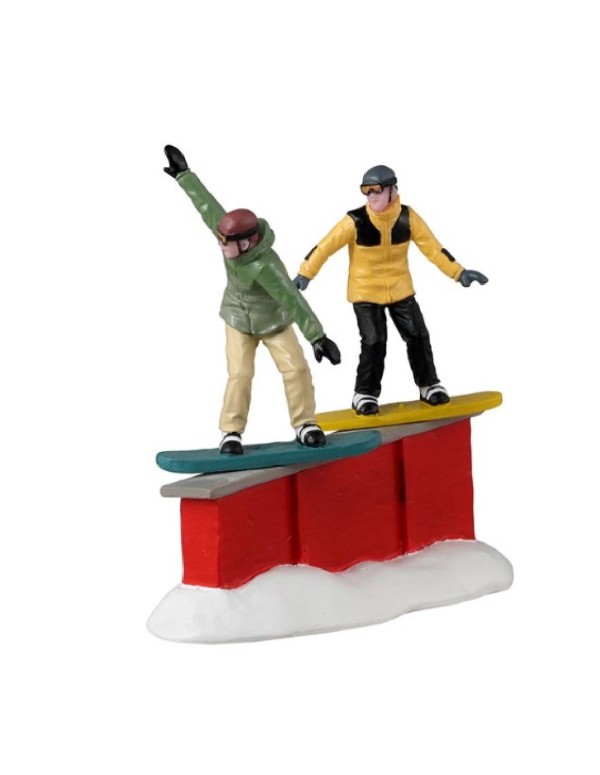 Addobbo Di Natale Personaggi Per Scenario Natalizio Snowboard