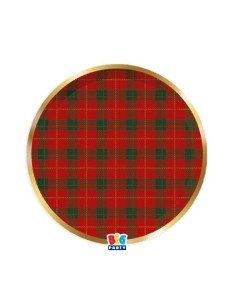 Tartan Gold Plates 26cm 6pcs