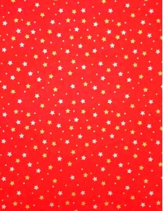 Red With Gold Stars 75x50cm...