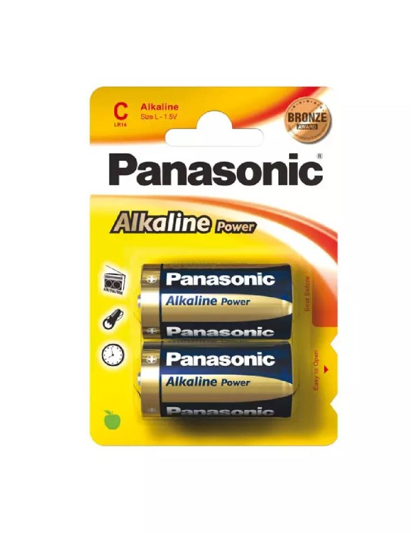 Panasonic Alcaline Power 1/2 Torch Batteries