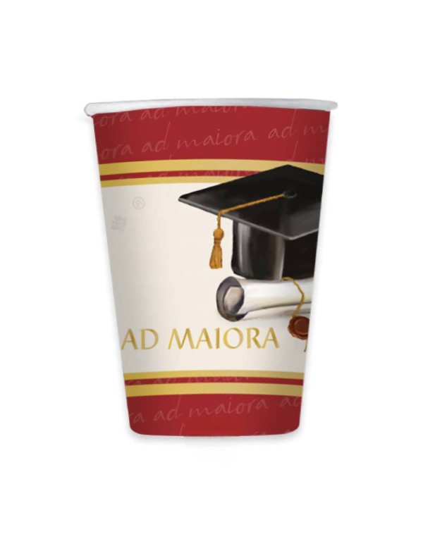 Graduation Paper Cup Ad Maiora 250cc 6pcs