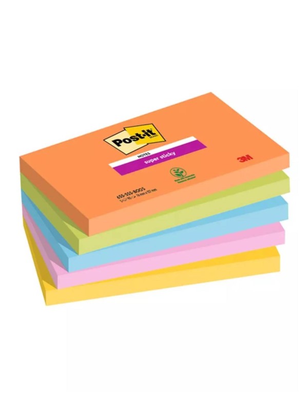 Foglietti Post-it Super Sticky Boost 5 Blocchetti