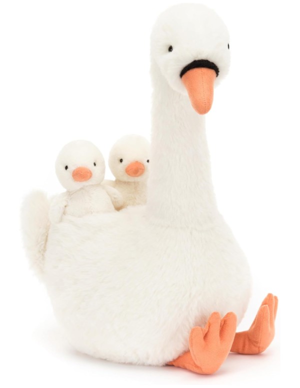 Peluche Jellycat Cigno Featherful Swan 39cm