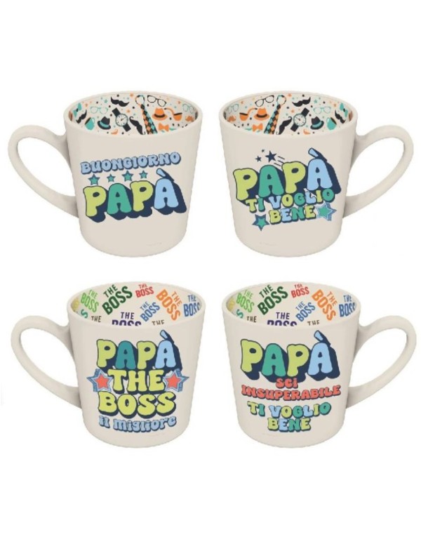 Ceramic Coffee Cup With Coffee Spoon Ceramic Cup With Assorted Father's Day Dedication