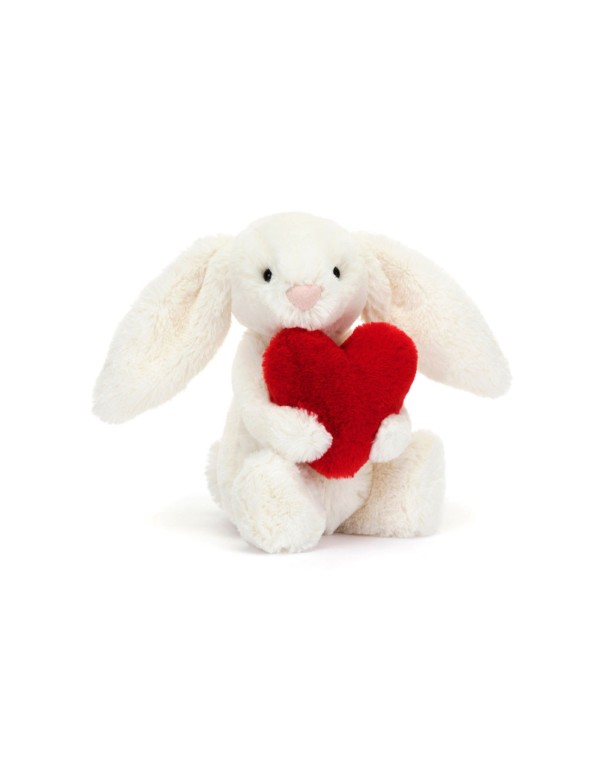 Plush Jellycat Rabbit Bashful Bunny Love Heart 18cm