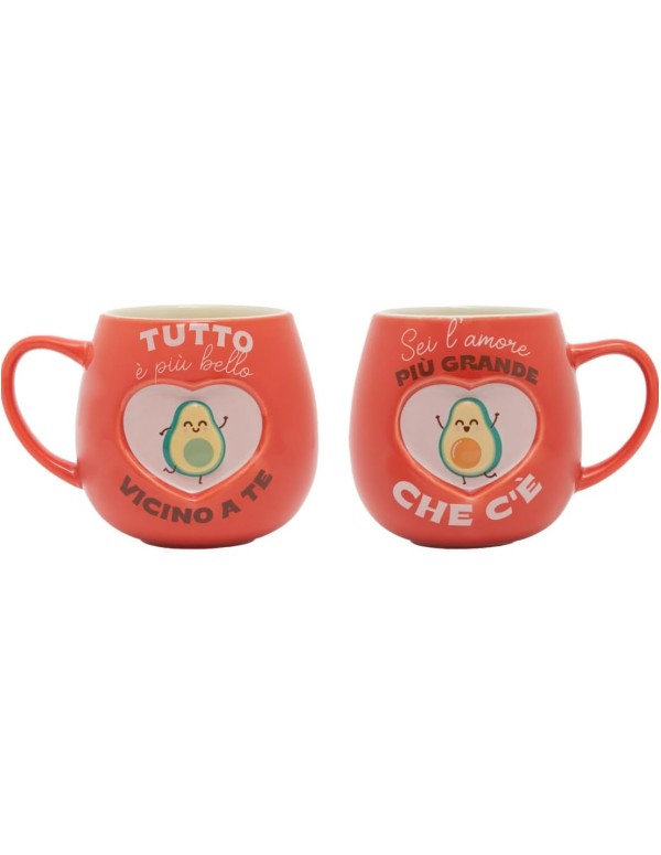 Set 2 Tazze In Ceramica Avocado San Valentino