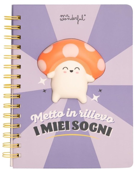 A5 Mushroom Spiral Notebook