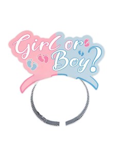 Gender Reveal Headbands 4pcs