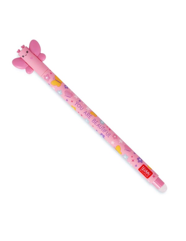 Penna Gel Cancellabile Rosa Farfalla Legami