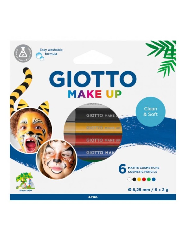 Matite Cosmetiche Per Bambini Giotto Make Up 6pz