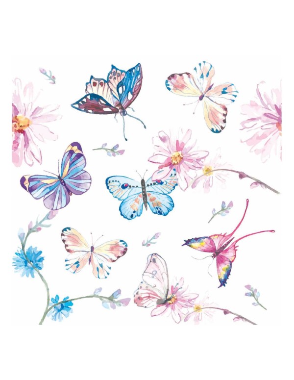 Tovaglioli Di Carta Butterflies 33cm 20pz